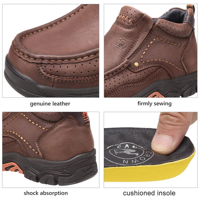 CAMEL CROWN Mens Slip On Loafer Mid-top Leather Casual Walking Shoes Comfortable for Work Office Dress Outdoor - Image 5